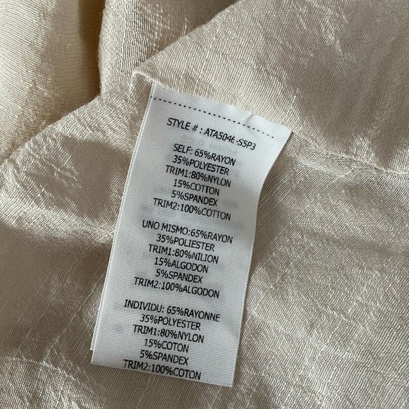 A'Reve Cream Dolman Sleeve Tunic with Embellished Lace - Picture 4 of 4